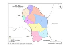 Map of Jaljala Rural Municipality along with ward divison